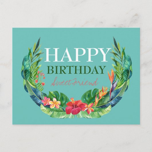 かわいい誕生日聖書ポストカード ポストカード (正面)