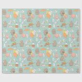 かわいい誕生日/イースターパターンラッピング紙 ラッピングペーパー (フラット)