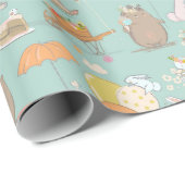 かわいい誕生日/イースターパターンラッピング紙 ラッピングペーパー (ロールコーナー)