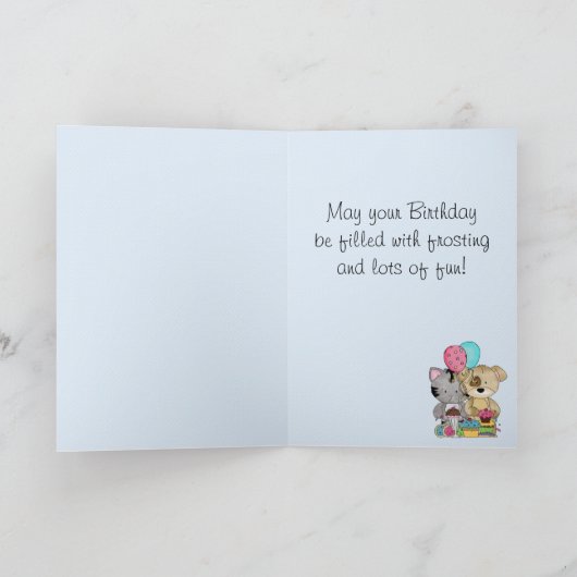 かわいい誕生日 カード (内部)