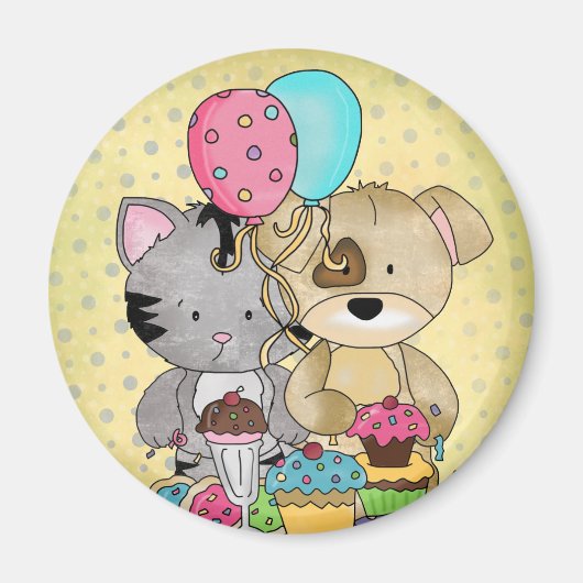 かわいい誕生日 マグネット (正面)