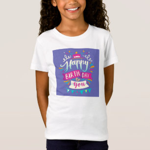 「かわいい誕生日Tシャ子供へツ祝- Tシャツ