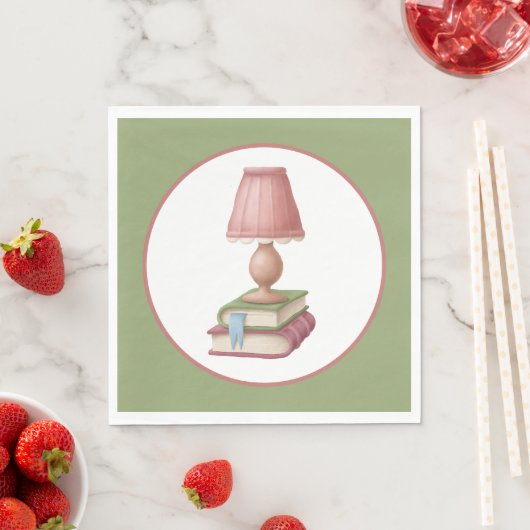 かわいい読ズブッククラブパーティー紙プレート スタンダードランチョンナプキン (インサイチュ)