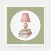 かわいい読ズブッククラブパーティー紙プレート スタンダードランチョンナプキン (正面)