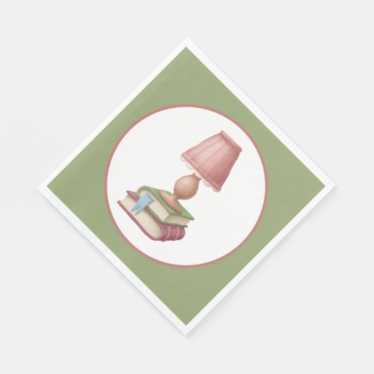 かわいい読ズブッククラブパーティー紙プレート スタンダードランチョンナプキン (角)