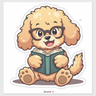 かわいい読ズプードルの著書 シール