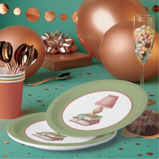 かわいい読ブッククラブパーティー ペーパープレート (複数)