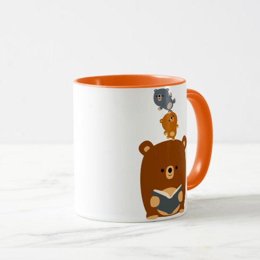 かわいい読マンガのクマとカブスマグ マグカップ (正面右)