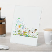 かわいい読子猫は本だ。 台座サイン (インサイチュ)