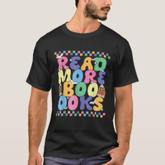 かわいい読幽霊もっと本ボー不気味先生キッズ Tシャツ