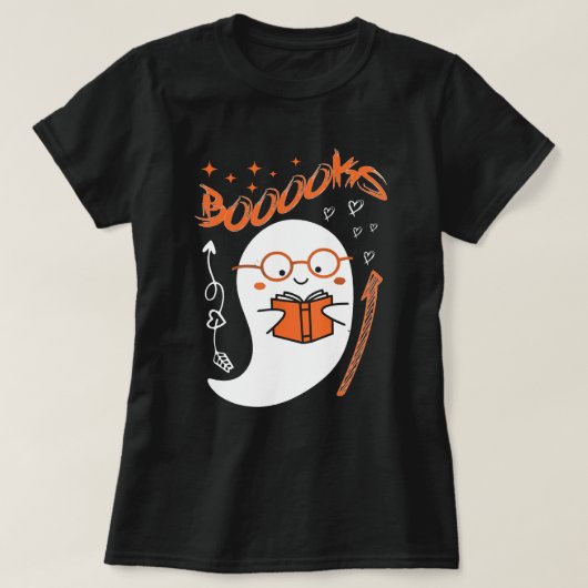 かわいい読幽霊ズ:ハロウィーン先生デザイン Tシャツ (デザイン正面)