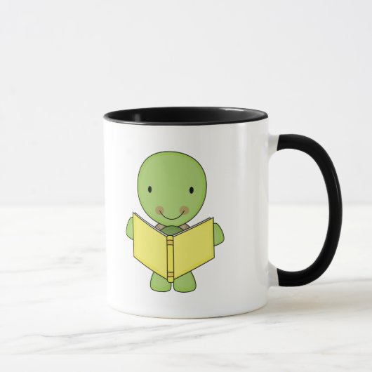 かわいい読書のカメ マグカップ (右)