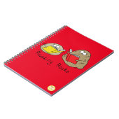 かわいい読書ロック図書館員ブックラバー ノートブック (左側)