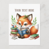 かわいい読書好きな人向けのカスタマイズ可能なデザイン ポストカード (正面)