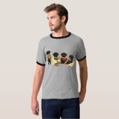 かわいい読書犬Tシャツ | 読書好きへのギフト Tシャツ (正面フル)