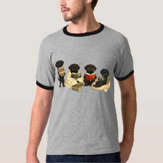 かわいい読書犬Tシャツ | 読書好きへのギフト Tシャツ