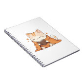 かわいい読書猫のデザイン ノートブック (右側)