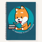 かわいい読犬の本のおもしろい引用文 ノートブック (正面)