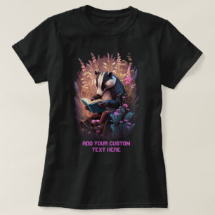 かわいい読狸の本好き Tシャツ