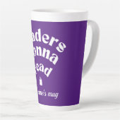 かわいい読者が本読好きにラテ カフェラテマグ (右アングル)