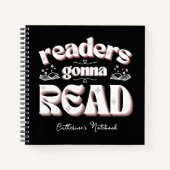 かわいい読者読が好きに本を ノートブック (正面)
