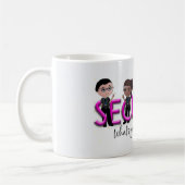 かわいい警備員スーパーパワー コーヒーマグカップ (左)