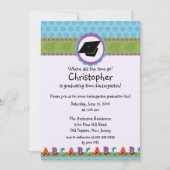 かわいい警官の幼稚園の卒業の招待状 招待状 (正面)