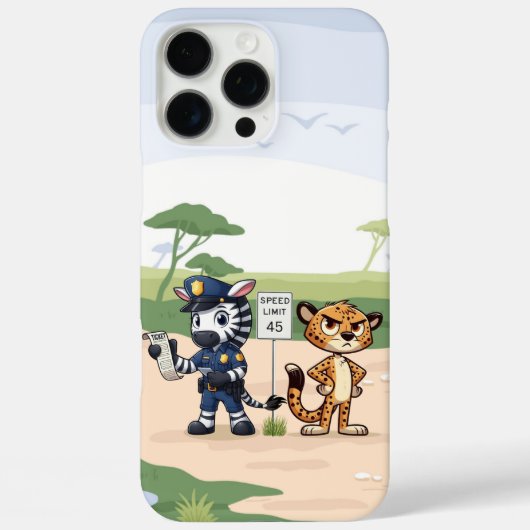 かわいい警察のシマウマとチーター Case-Mate iPhoneケース (裏面)