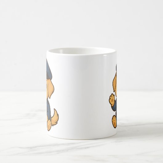 かわいい警察ゴールデンレトリバーマグ – 犬。ドリンクウェア コーヒーマグカップ (中央)