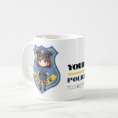 かわいい警察官少女 – Coffee Mug コーヒーマグカップ (正面左)