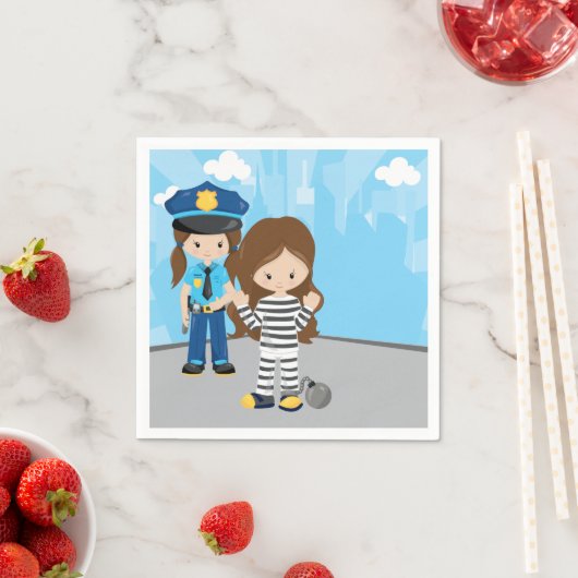 かわいい警察官 スタンダードカクテルナプキン (インサイチュ)