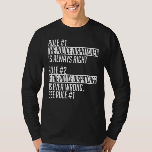 かわいい警察無線派遣者のデザインの警察無線派遣者アパレル Tシャツ (正面)