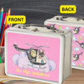 かわいい警察犬K9 – ヘリコプター上のユニット メタルランチボックス