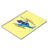 かわいい警察署ヘリコプターのチョッパー漫画 ノートブック (左側)