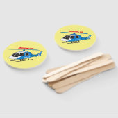 かわいい警察署ヘリコプターのチョッパー漫画 ハンドファン (組立なし)