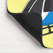 かわいい警察署ヘリコプターのチョッパー漫画 マウスパッド (コーナー)