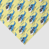 かわいい警察署ヘリコプターのチョッパー漫画 薄葉紙 (詳細)