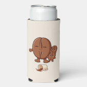 かわいい豆のカフェイン鎮静効果 スリム缶クーラー (Seltzer正面)