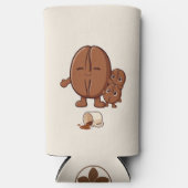 かわいい豆のカフェイン鎮静効果 スリム缶クーラー (正面)