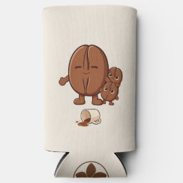 かわいい豆のカフェイン鎮静効果 スリム缶クーラー
