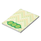 かわいい豆の入った莢 ノートパッド (回転)