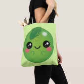 かわいい豆 トートバッグ (クローズアップ)