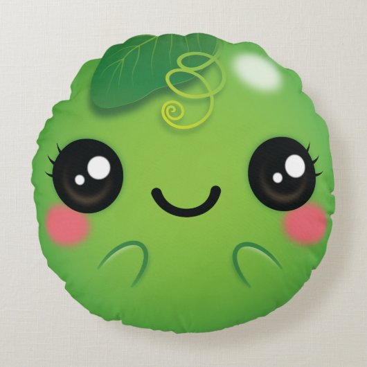 かわいい豆 ラウンドクッション (正面)