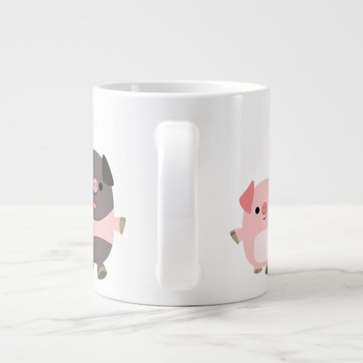 かわいい豚が歩くジャンボマグマに登場 ジャンボコーヒーマグカップ (裏面)