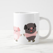 かわいい豚が歩くジャンボマグマに登場 ジャンボコーヒーマグカップ (右)