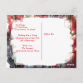 かわいい豚とチキンクリスマスファームパーソナライズされた ポストカード (裏面)