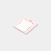 かわいい豚とパーソナライズされた文字 ポストイット (アングル)