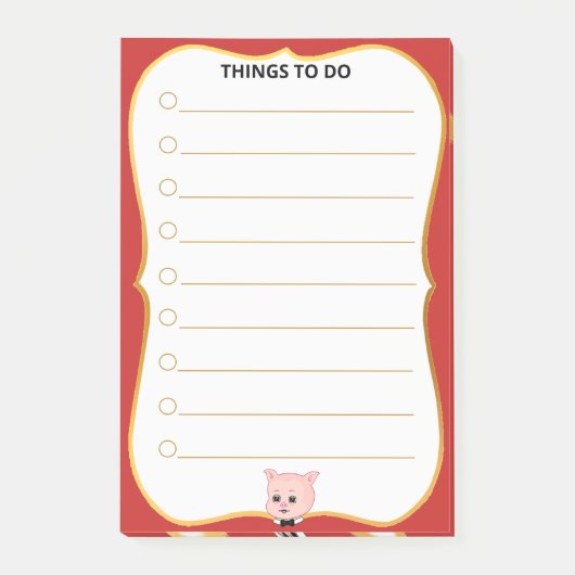 かわいい豚のアイテムが並ぶ ポストイット (正面)