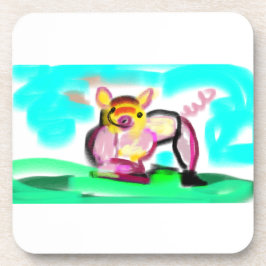 かわいい豚のアート コースター