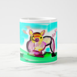 かわいい豚のアート ジャンボコーヒーマグカップ